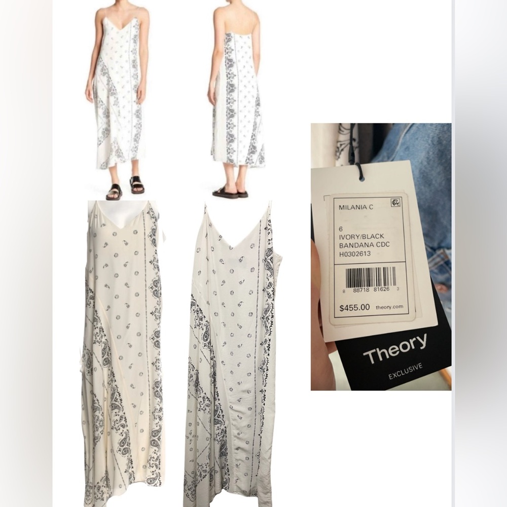 Theory (Exclusive) Milania C Bandana V-Neck Silk Bohemian Maxi Dress
